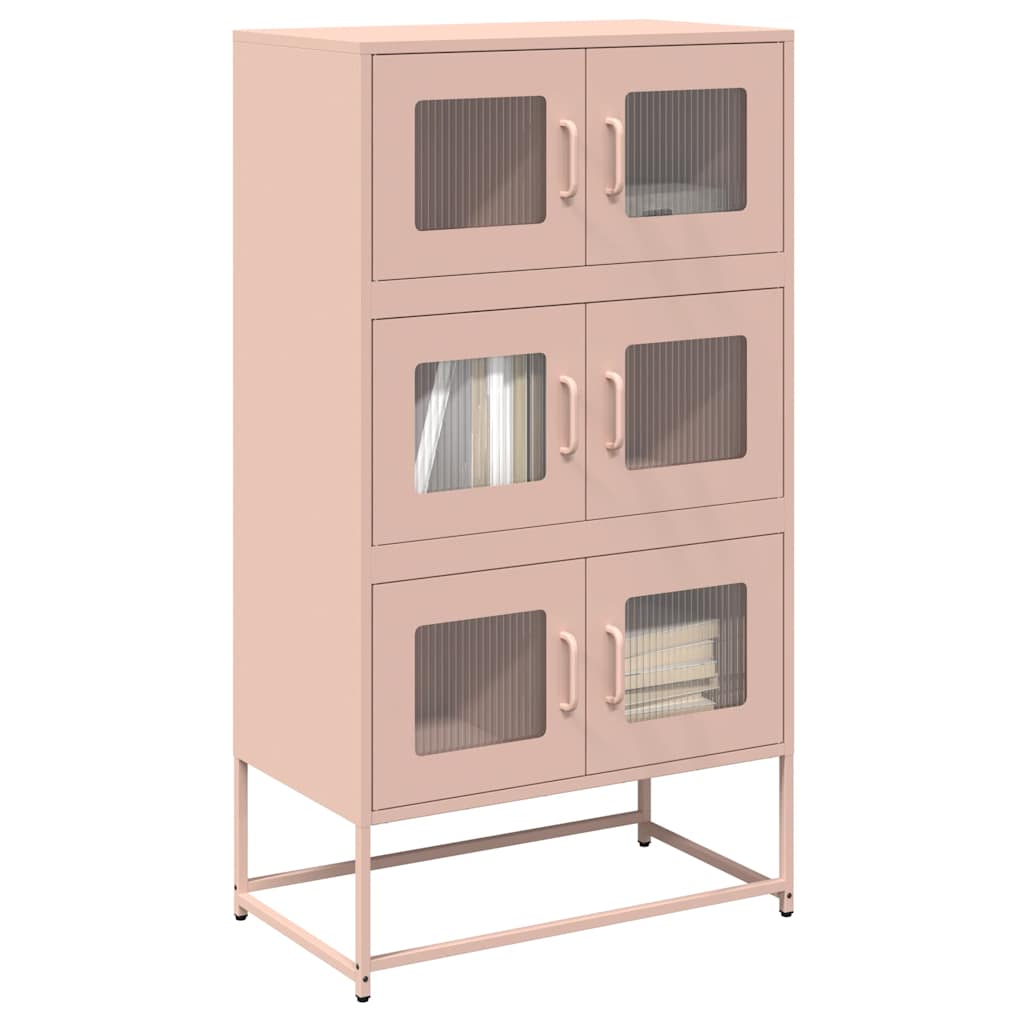 vidaXL Hoge kast 68x39x123 cm staal olijfgroen - Aashly