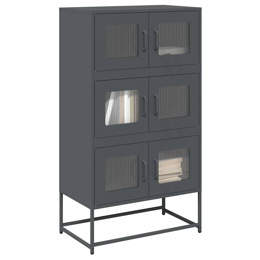 vidaXL Hoge kast 68x39x123 cm staal olijfgroen - Aashly