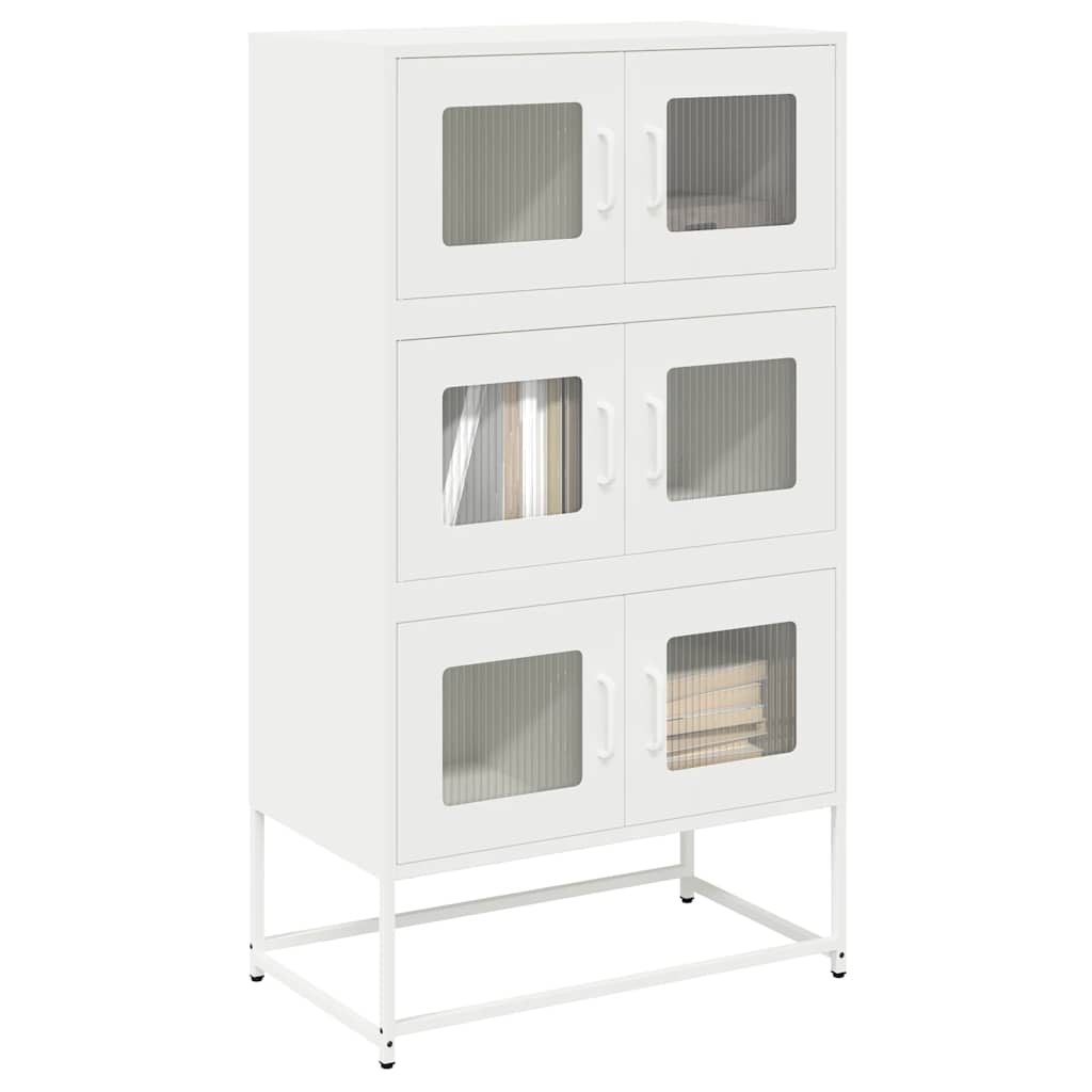 vidaXL Hoge kast 68x39x123 cm staal olijfgroen - Aashly