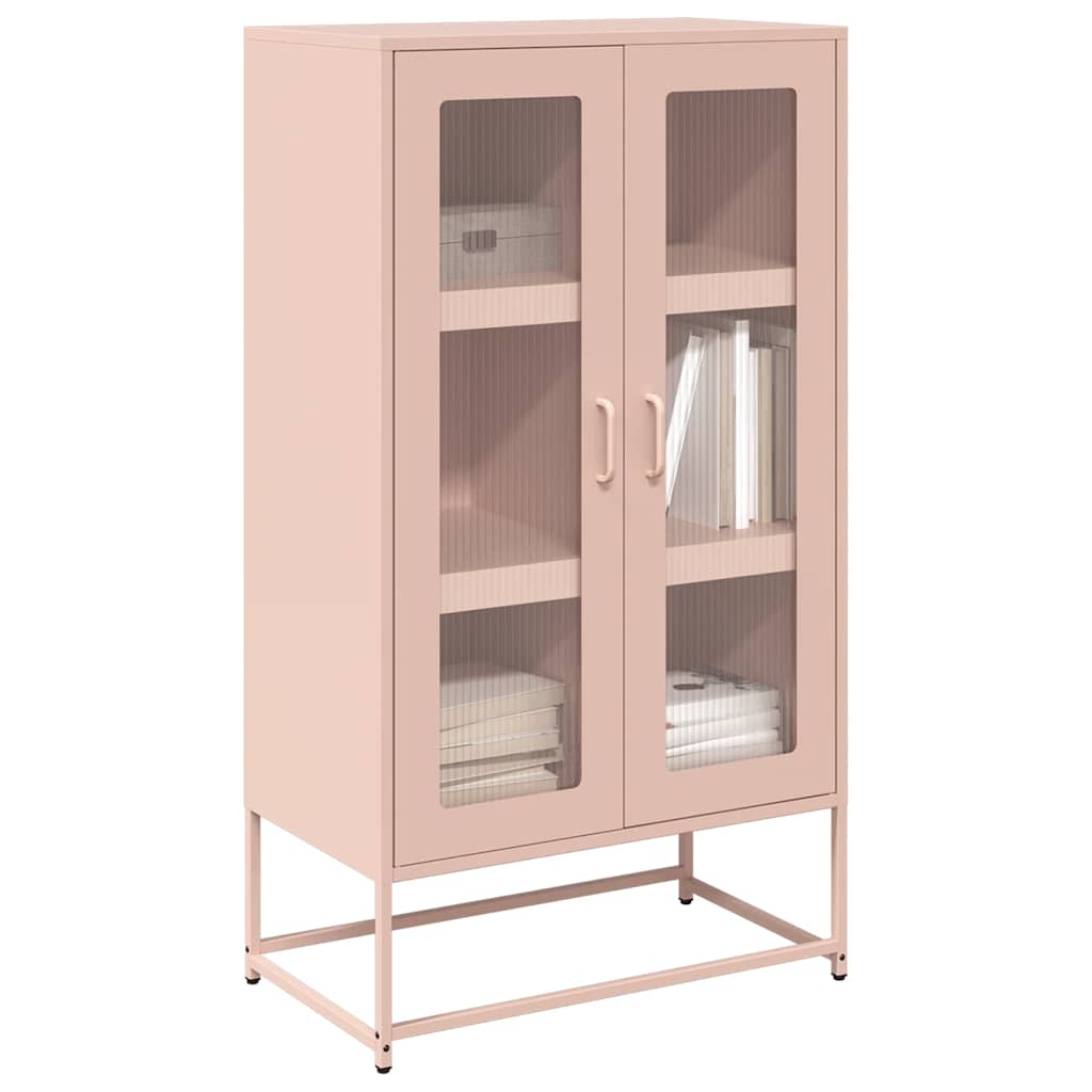vidaXL Hoge kast 68x39x123 cm staal wit - Aashly