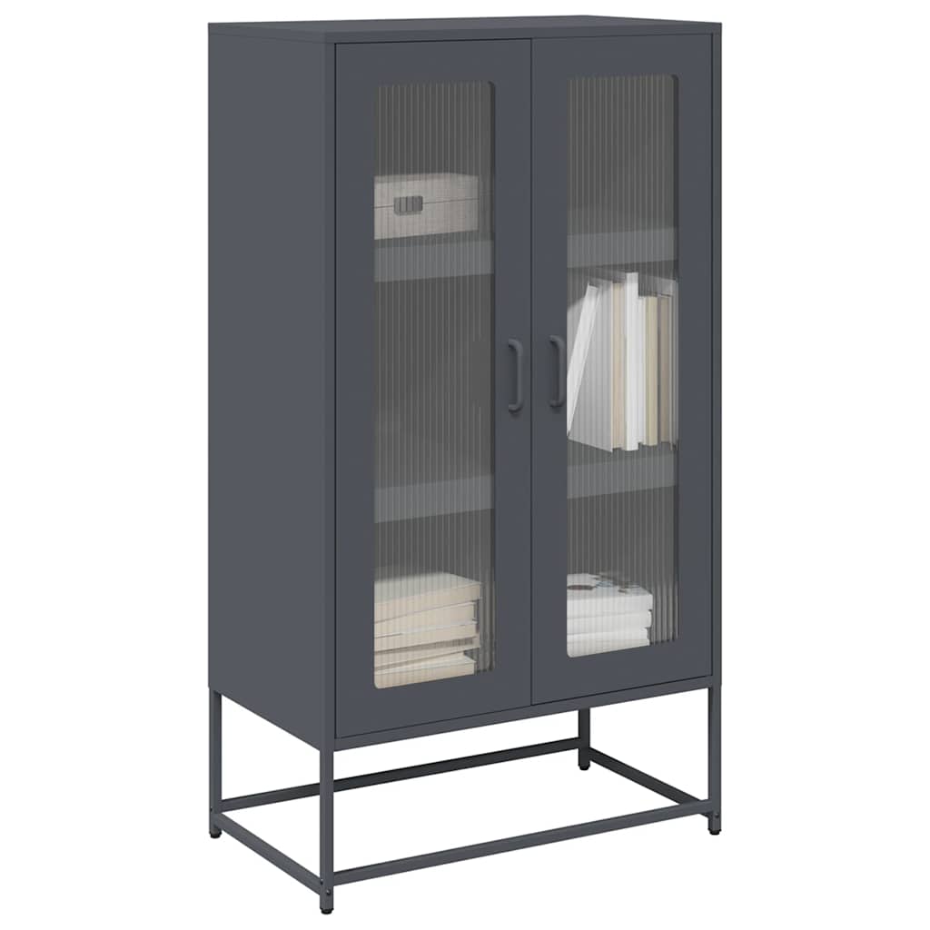 vidaXL Hoge kast 68x39x123 cm staal wit - Aashly