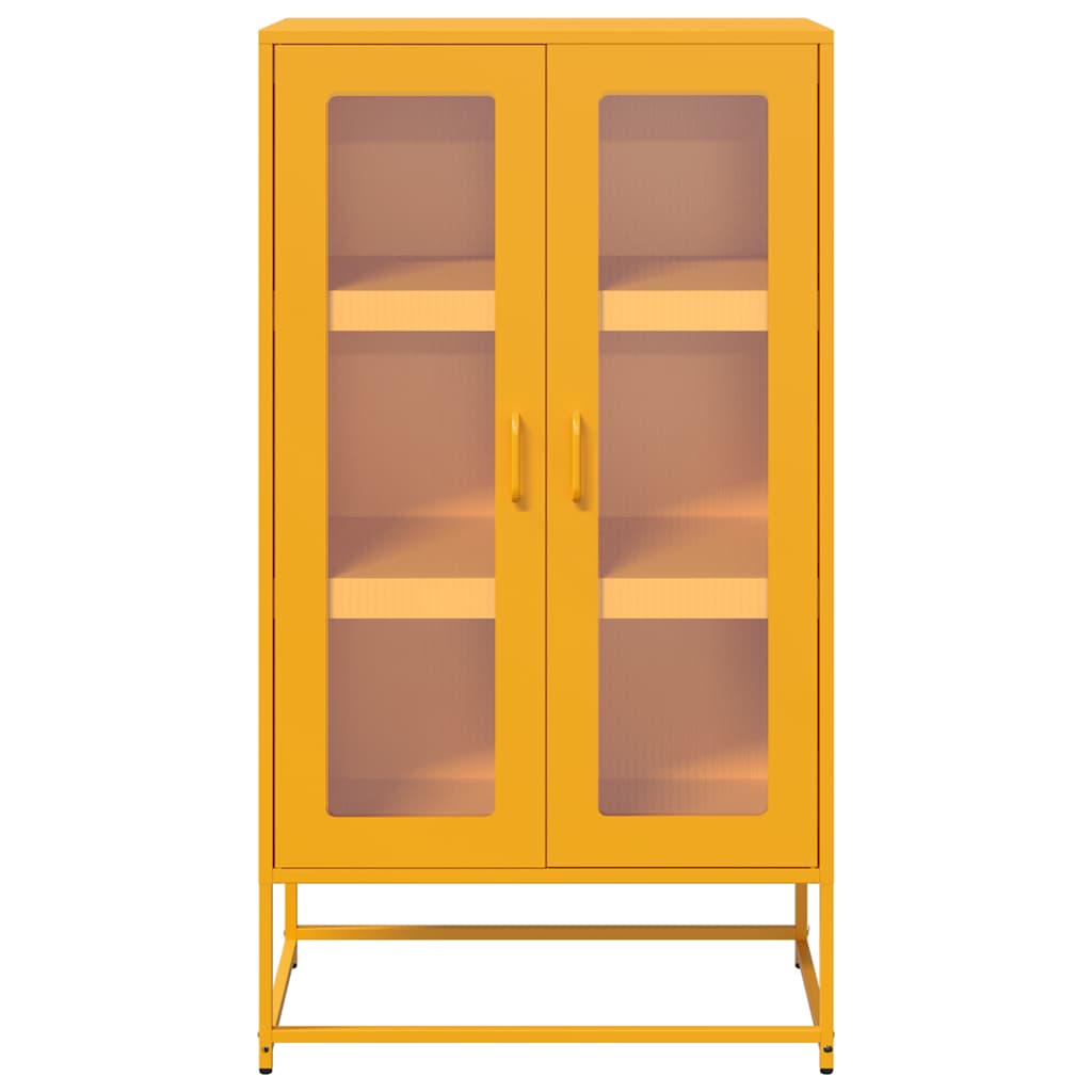 vidaXL Hoge kast 68x39x123 cm staal wit - Aashly
