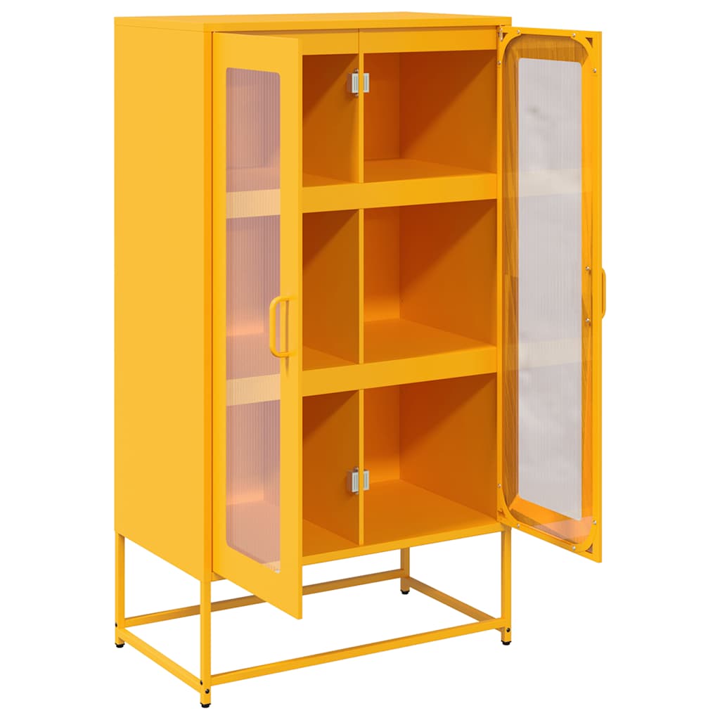 vidaXL Hoge kast 68x39x123 cm staal wit - Aashly