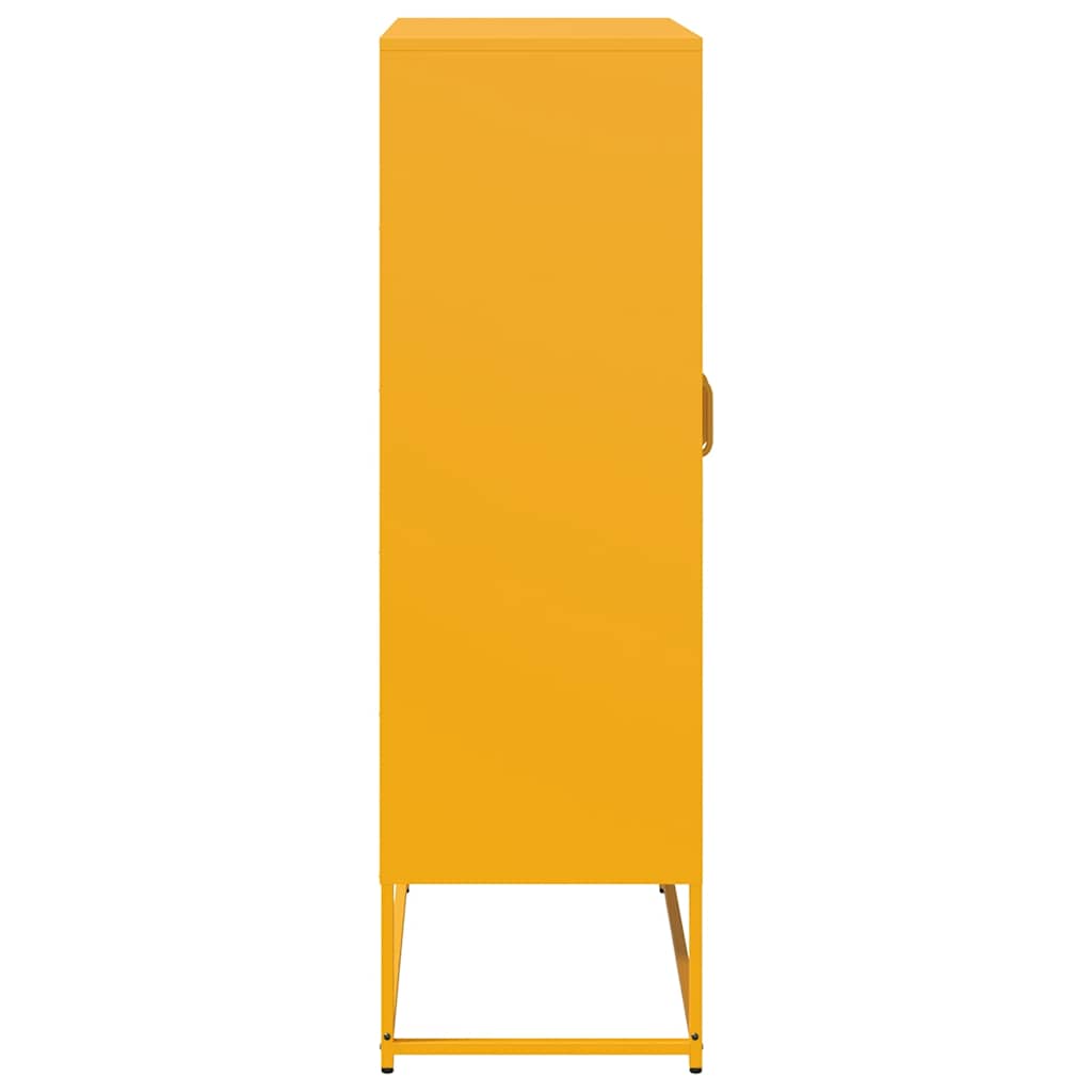 vidaXL Hoge kast 68x39x123 cm staal wit - Aashly