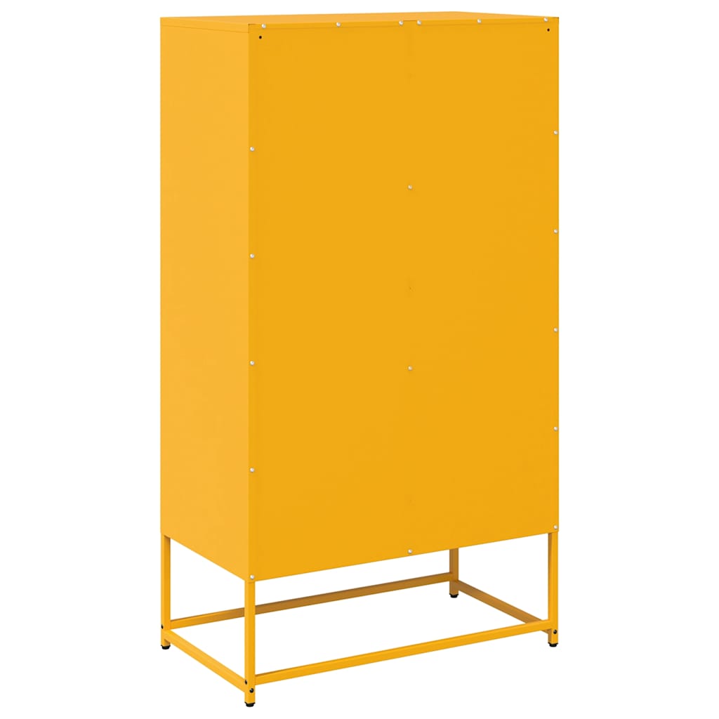 vidaXL Hoge kast 68x39x123 cm staal wit - Aashly