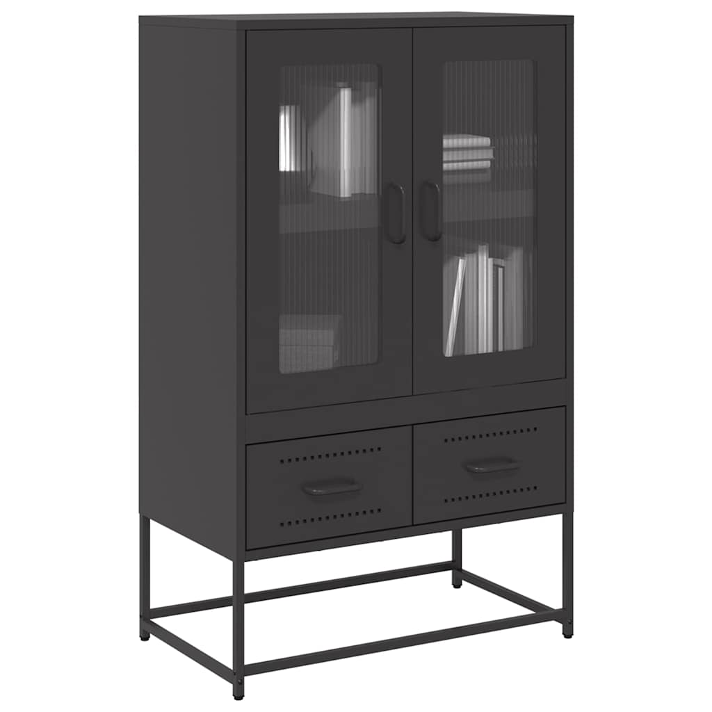 vidaXL Hoge kast 68x39x111,5 cm staal roze - Aashly