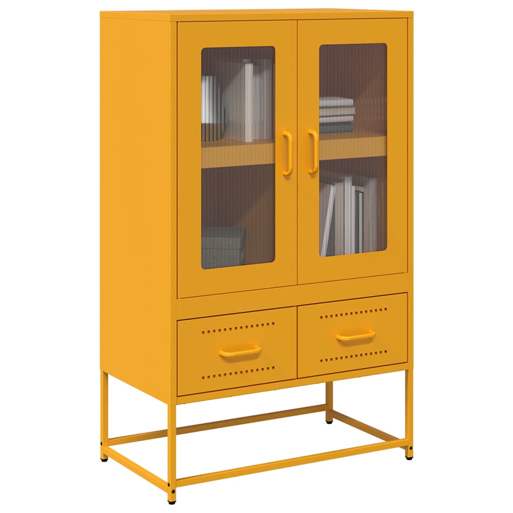vidaXL Hoge kast 68x39x111,5 cm staal roze - Aashly