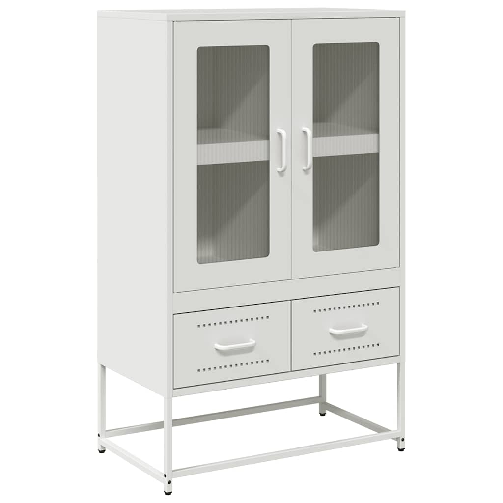 vidaXL Hoge kast 68x39x111,5 cm staal roze - Aashly