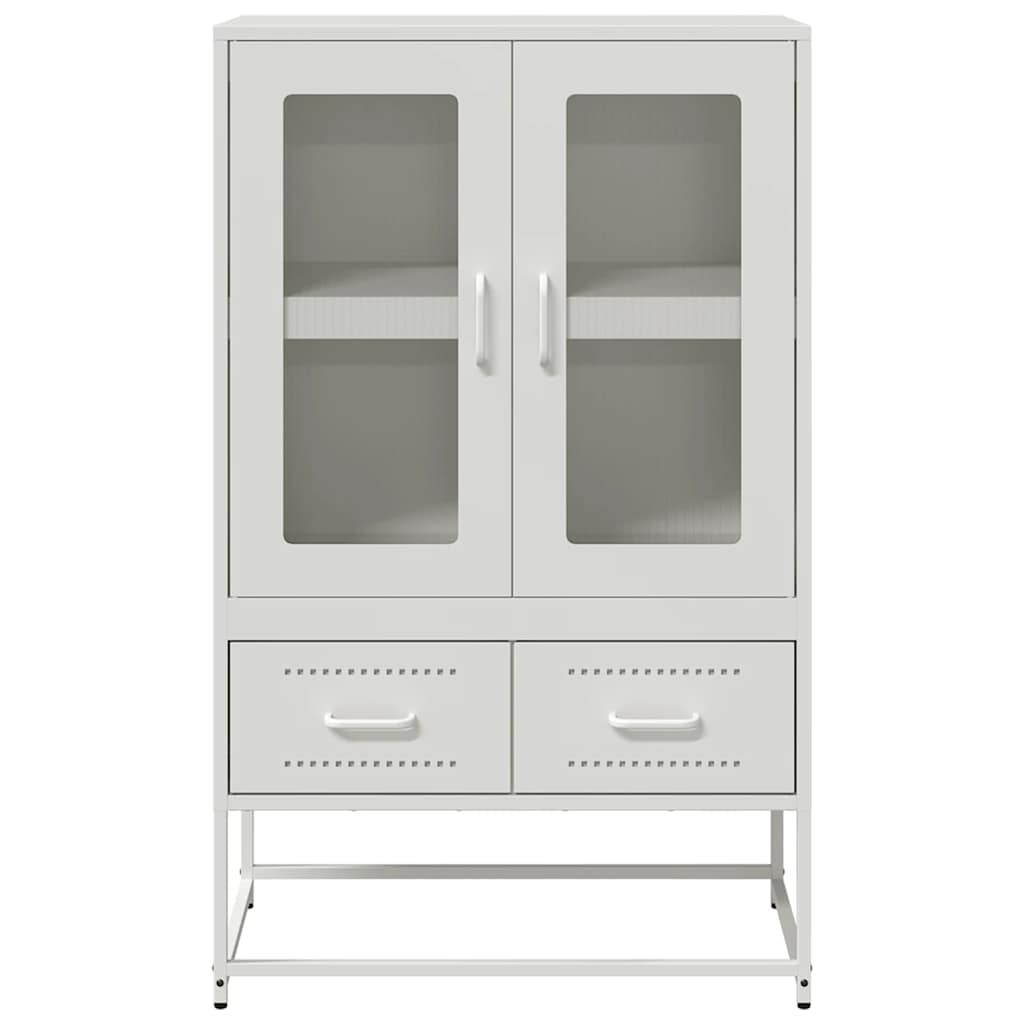 vidaXL Hoge kast 68x39x111,5 cm staal roze - Aashly