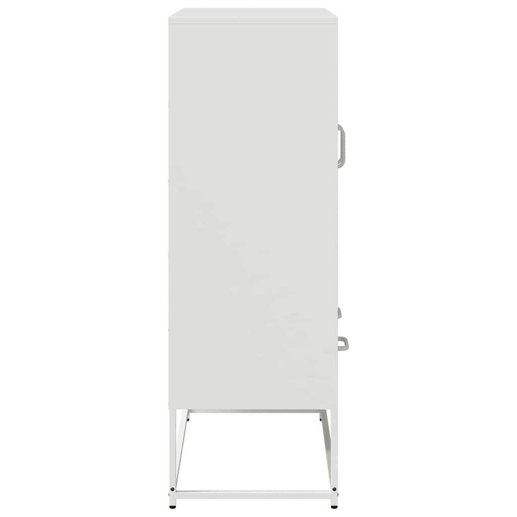vidaXL Hoge kast 68x39x111,5 cm staal roze - Aashly