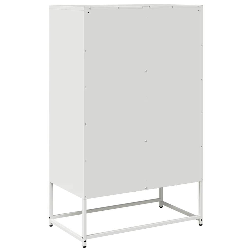 vidaXL Hoge kast 68x39x111,5 cm staal roze - Aashly