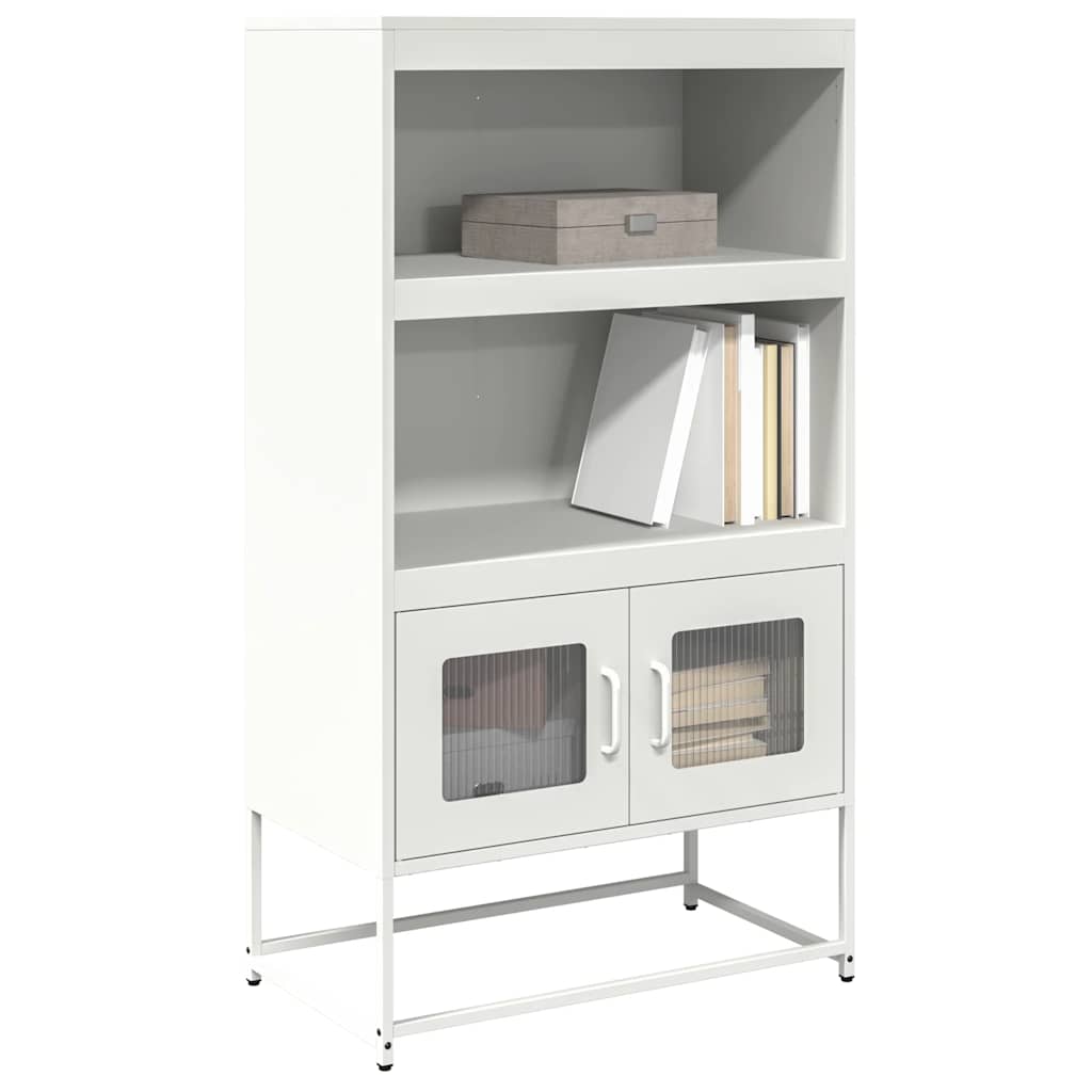 vidaXL Hoge kast 68x39x123 cm staal zwart - Aashly