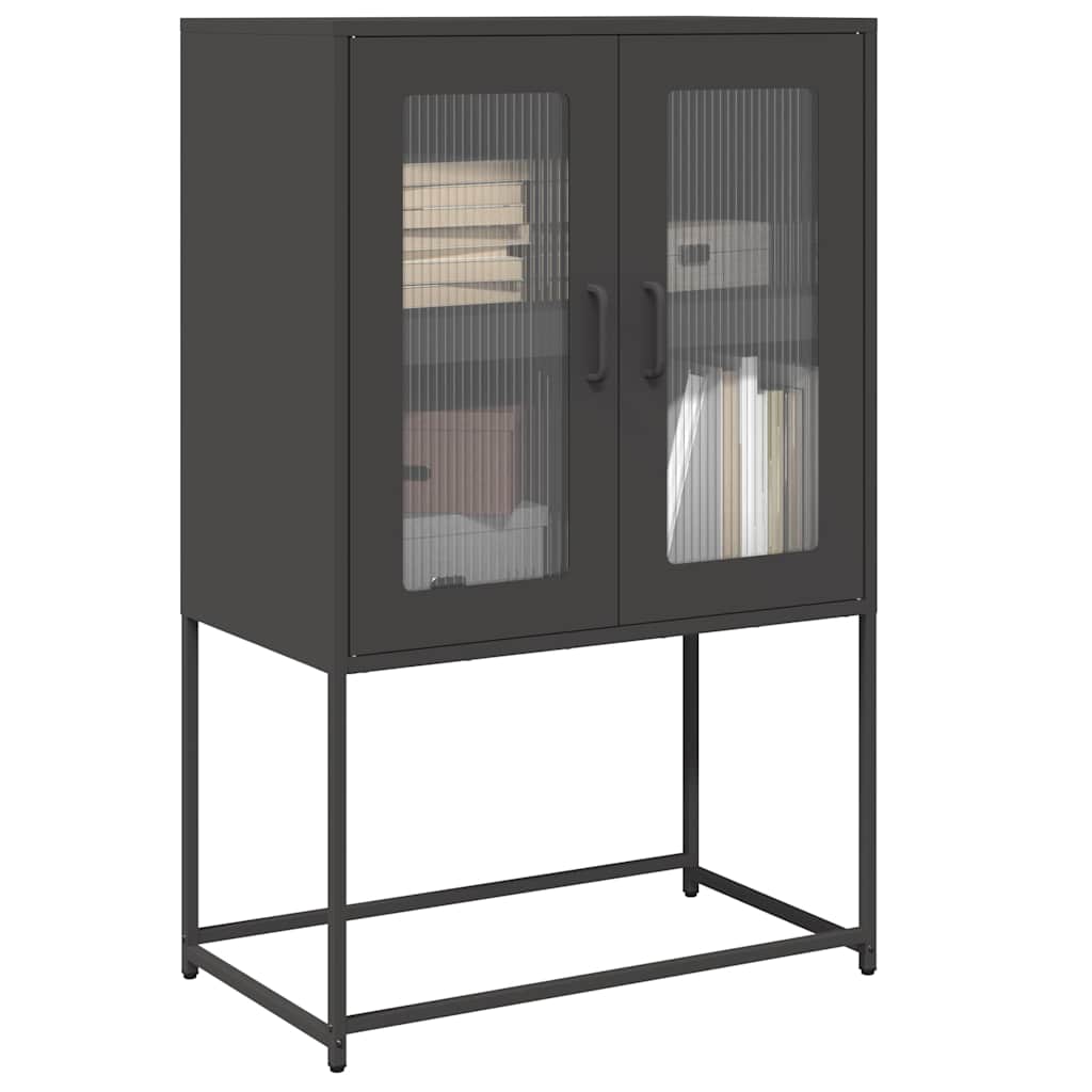 vidaXL Hoge kast 68x39x107 cm staal mosterdgeel - Aashly