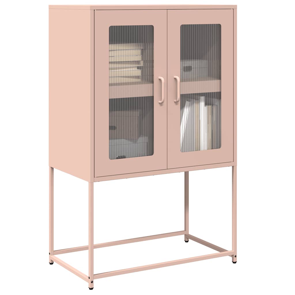 vidaXL Hoge kast 68x39x107 cm staal mosterdgeel - Aashly