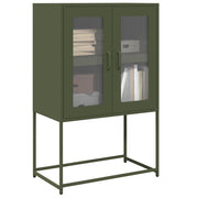 vidaXL Hoge kast 68x39x107 cm staal mosterdgeel - Aashly