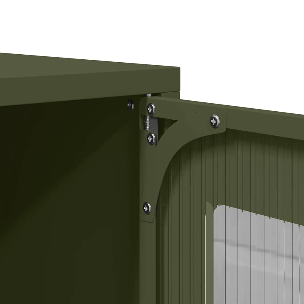 vidaXL Hoge kast 68x39x107 cm staal mosterdgeel - Aashly