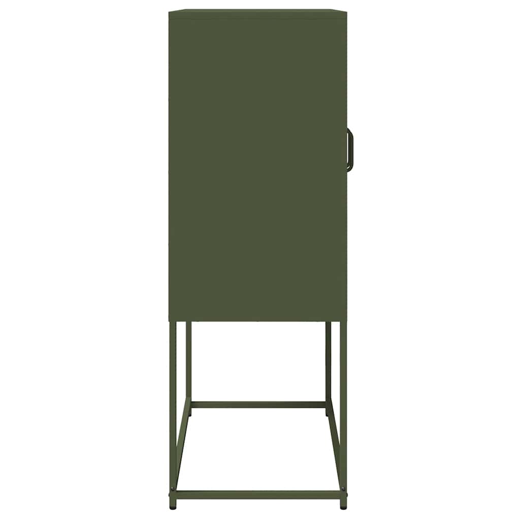 vidaXL Hoge kast 68x39x107 cm staal mosterdgeel - Aashly