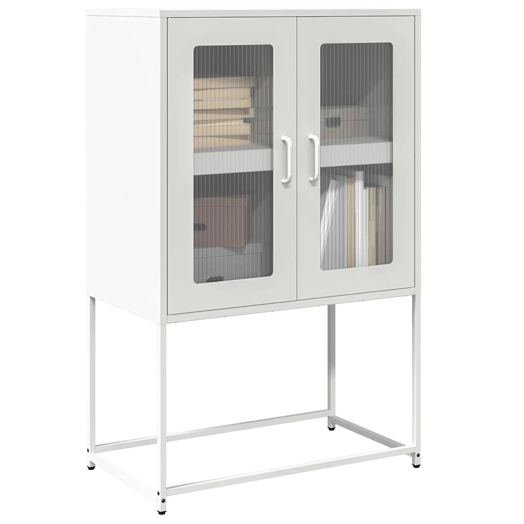 vidaXL Hoge kast 68x39x107 cm staal mosterdgeel - Aashly