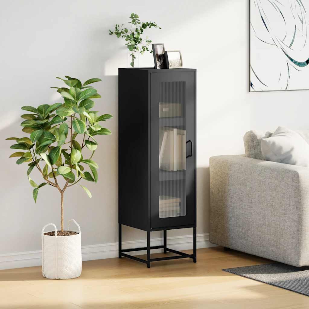 vidaXL Hoge kast 36x39x123 cm koudgewalst staal antracietkleurig - Aashly