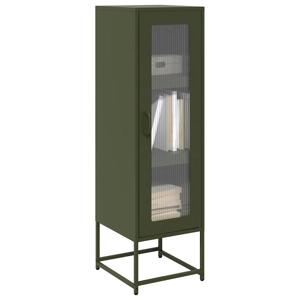 vidaXL Hoge kast 36x39x123 cm koudgewalst staal antracietkleurig - Aashly