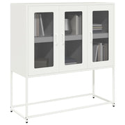 vidaXL Dressoir 100,5x39x107 cm koudgewalst staal zwart - Aashly