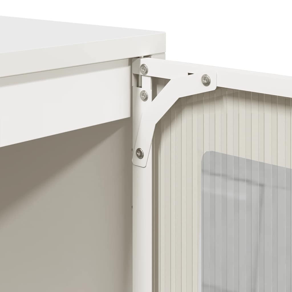 vidaXL Dressoir 100,5x39x107 cm koudgewalst staal zwart - Aashly