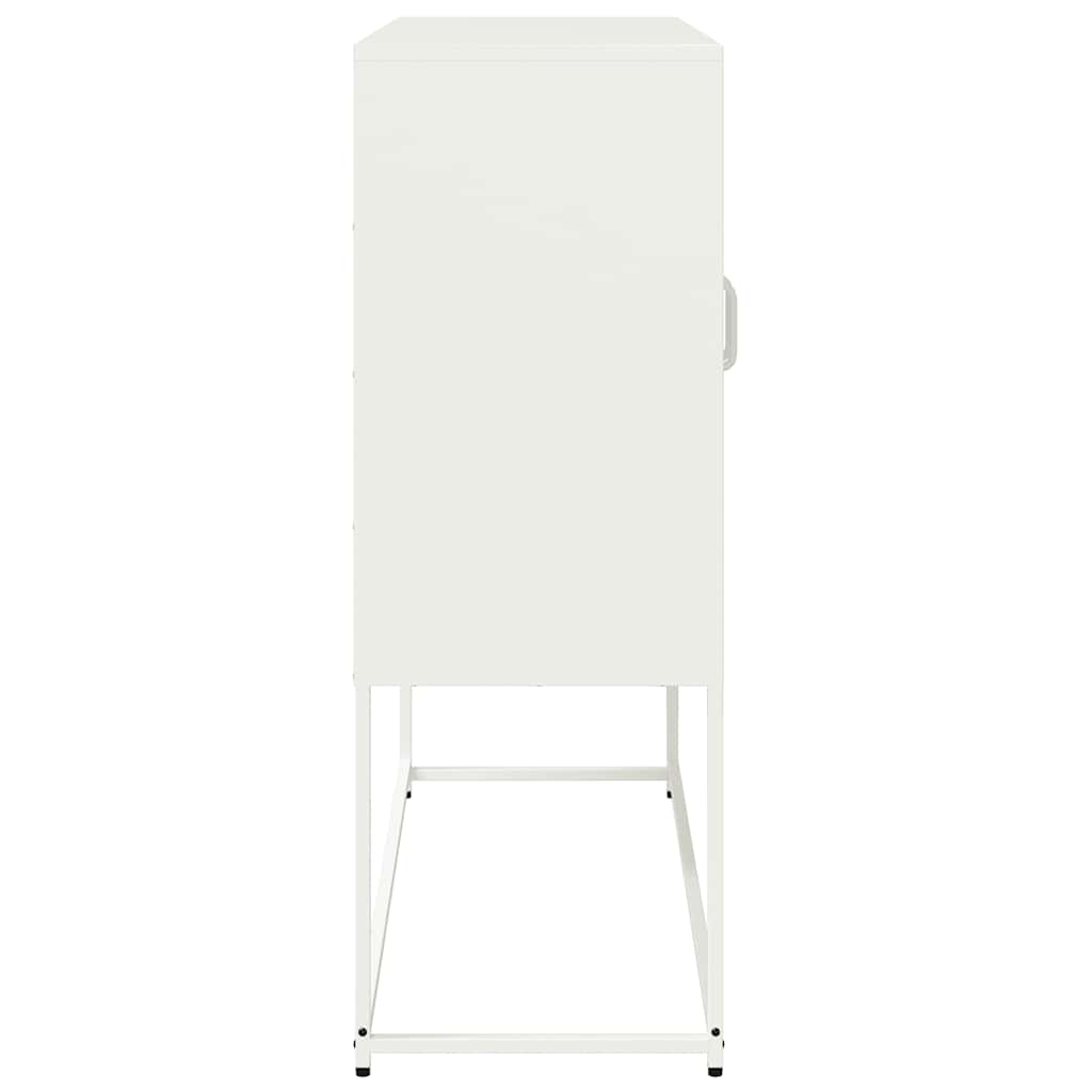 vidaXL Dressoir 100,5x39x107 cm koudgewalst staal zwart - Aashly