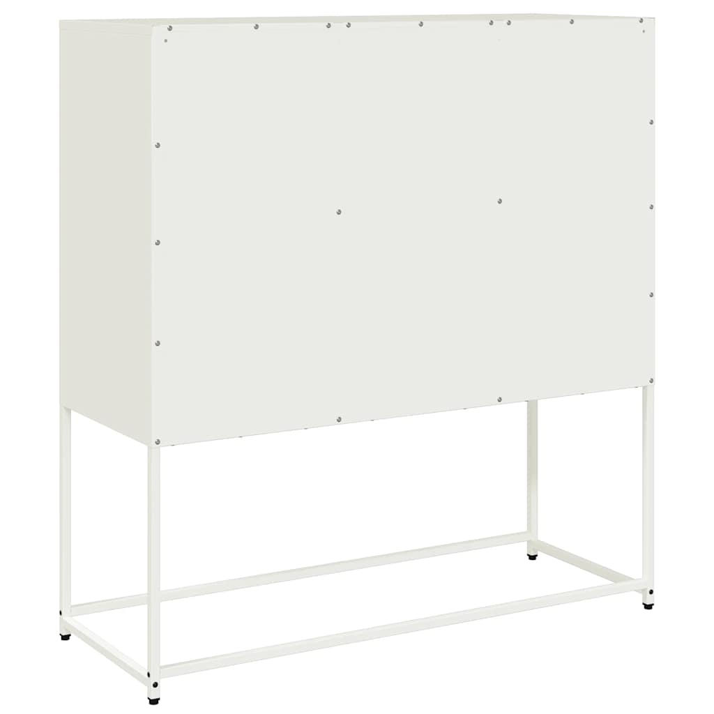 vidaXL Dressoir 100,5x39x107 cm koudgewalst staal zwart - Aashly