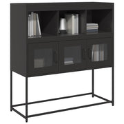 vidaXL Dressoir 100,5x39x107 cm koudgewalst staal mosterdgeel - Aashly