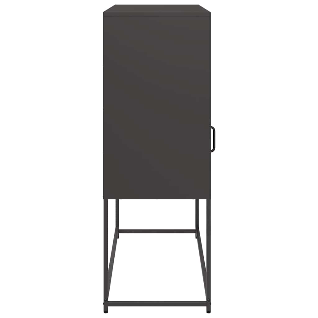 vidaXL Dressoir 100,5x39x107 cm koudgewalst staal mosterdgeel - Aashly
