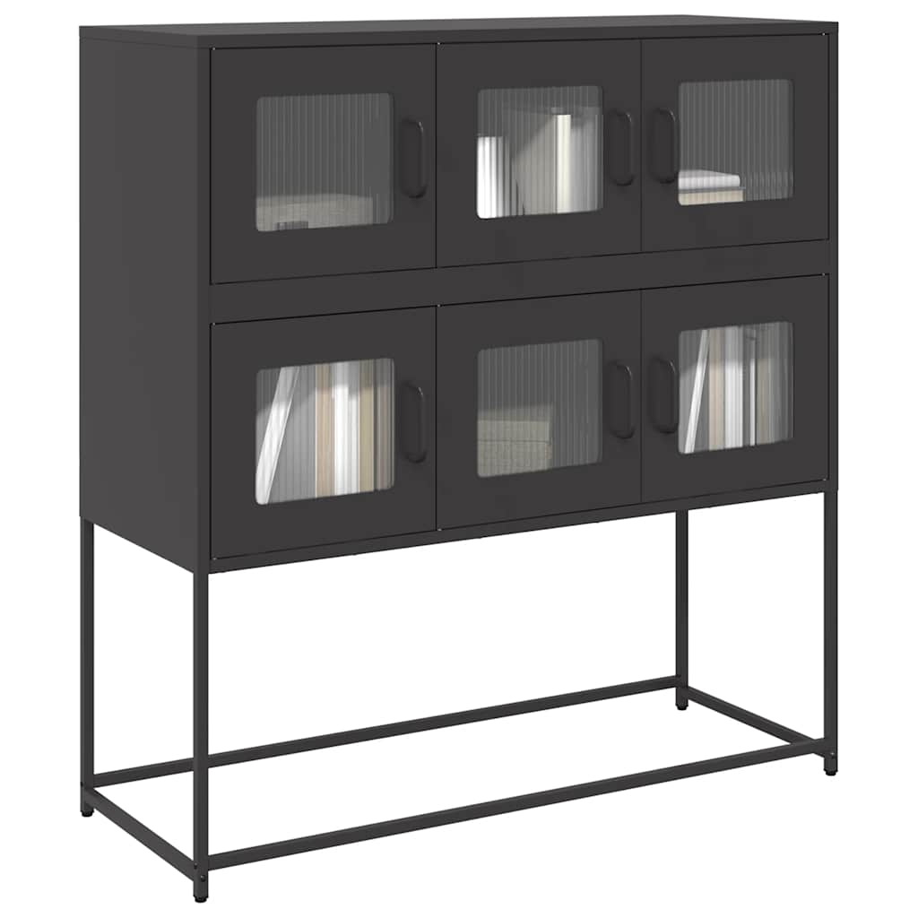 vidaXL Dressoir 100,5x39x107 cm koudgewalst staal wit - Aashly