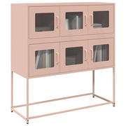 vidaXL Dressoir 100,5x39x107 cm koudgewalst staal wit - Aashly