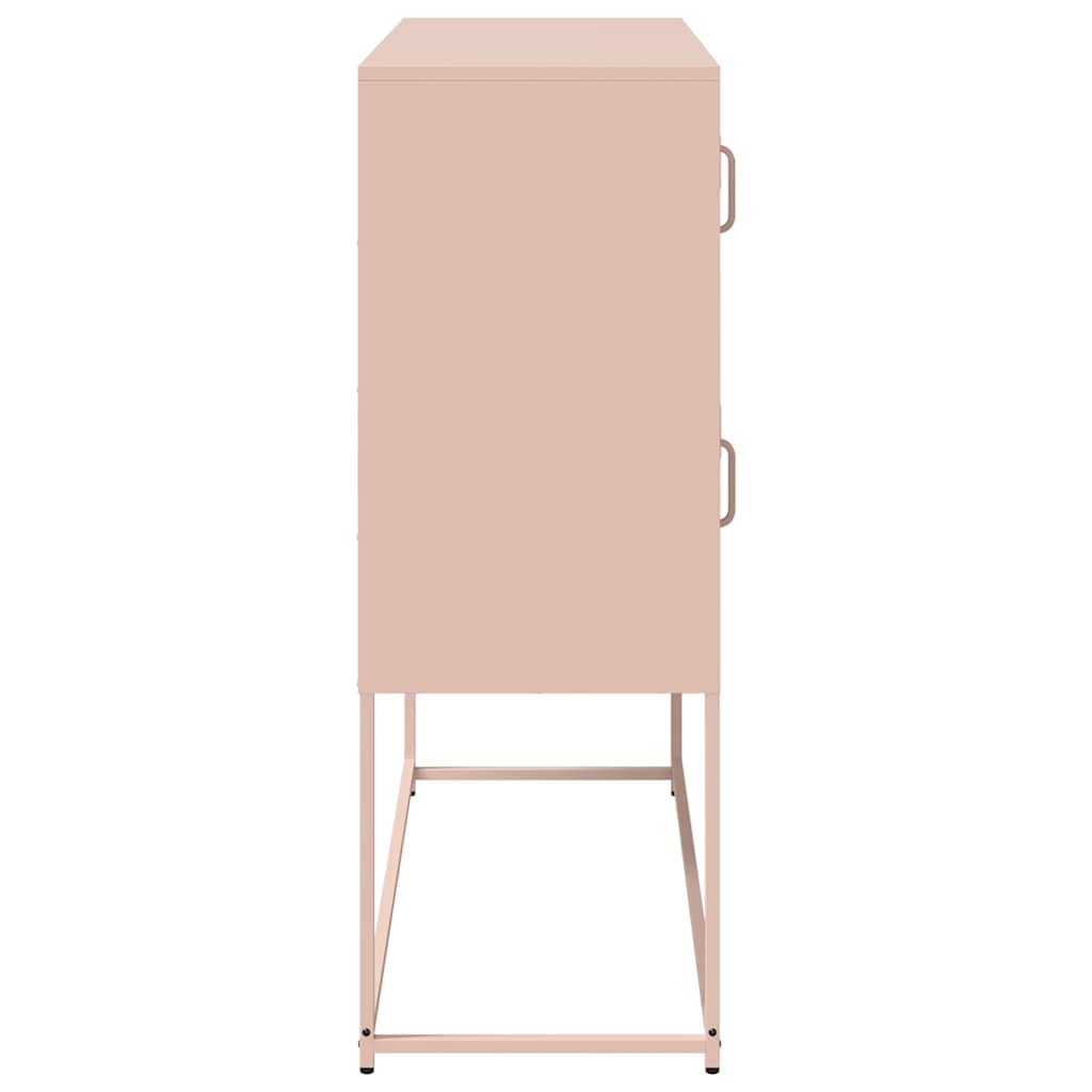 vidaXL Dressoir 100,5x39x107 cm koudgewalst staal wit - Aashly