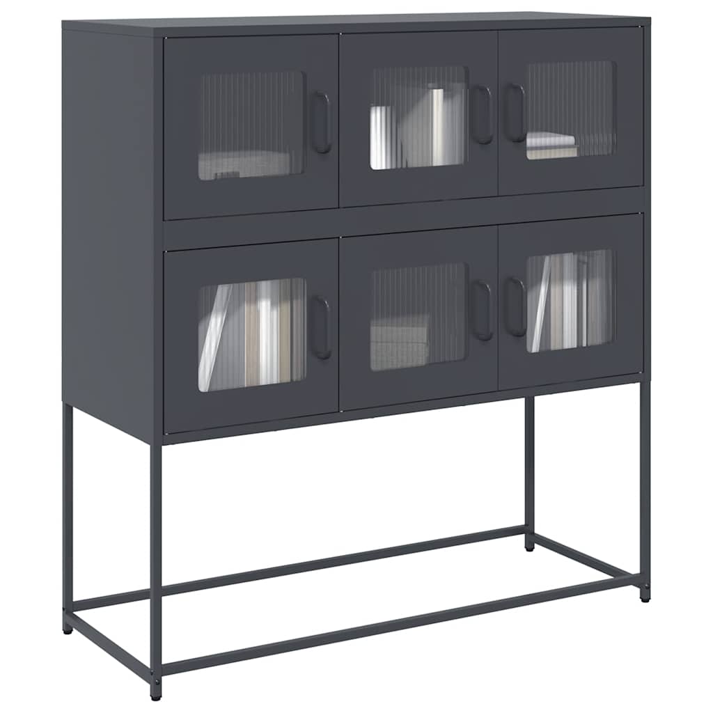 vidaXL Dressoir 100,5x39x107 cm koudgewalst staal wit - Aashly