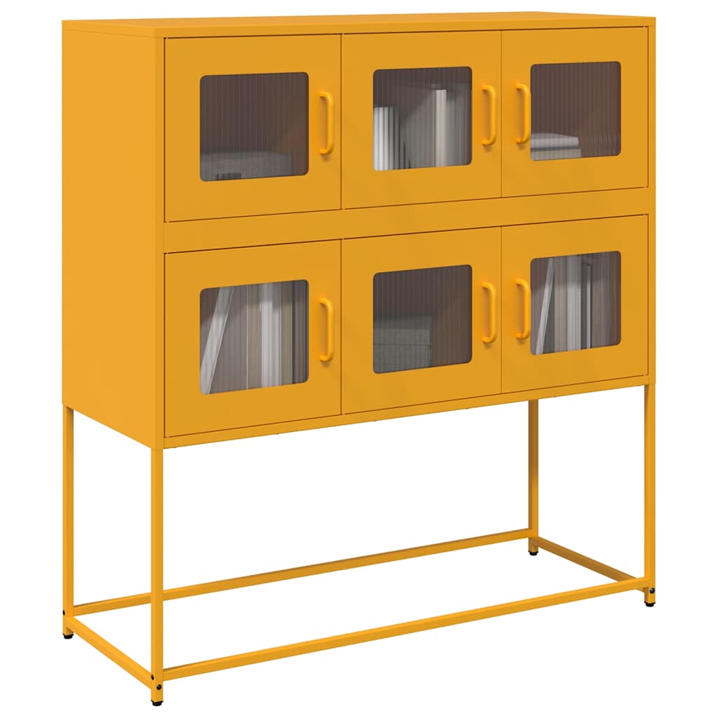 vidaXL Dressoir 100,5x39x107 cm koudgewalst staal wit - Aashly