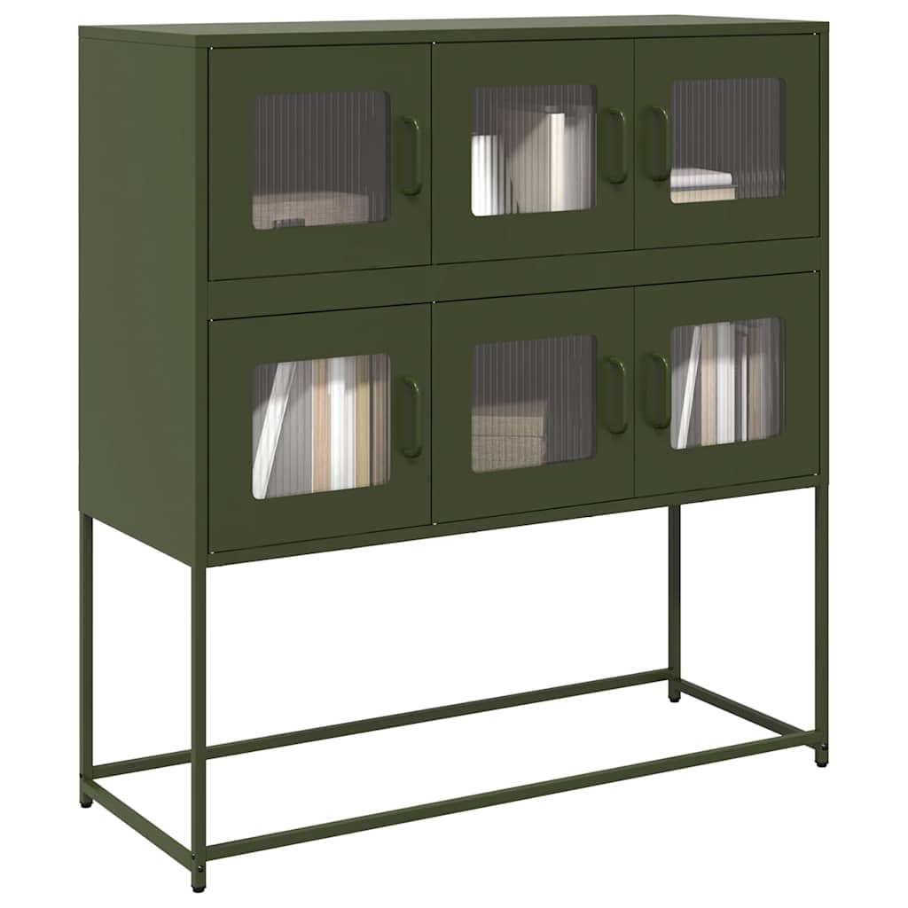 vidaXL Dressoir 100,5x39x107 cm koudgewalst staal wit - Aashly