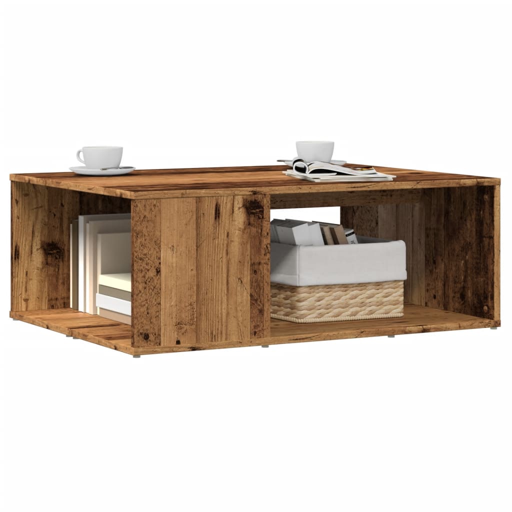 vidaXL Salontafel 90x67x33 cm bewerkt hout sonoma eikenkleurig - Aashly