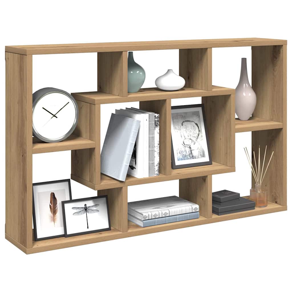 vidaXL Wandschap 85x16x52,5 cm bewerkt hout betongrijs