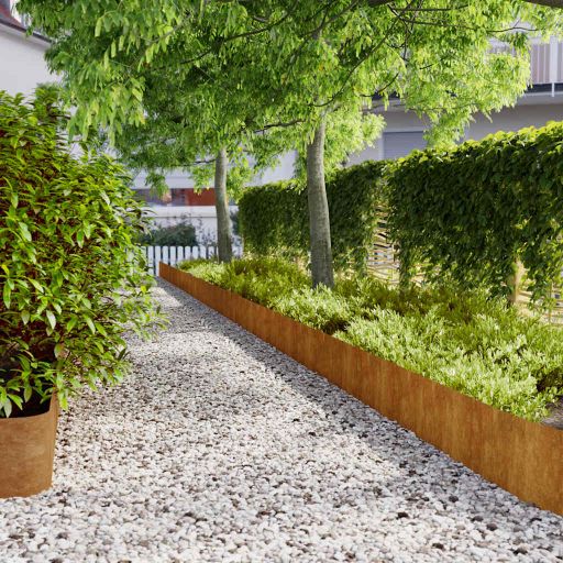 vidaXL Graskanten 20 st 25x103 cm flexibel weervast staal - Aashly