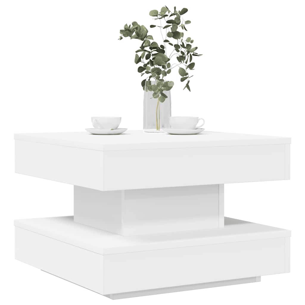 vidaXL Salontafel 360 graden draaibaar 70x70x34,5 cm zwart - Aashly