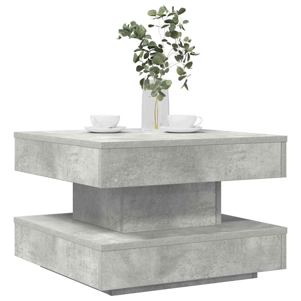vidaXL Salontafel 360 graden draaibaar 70x70x34,5 cm zwart - Aashly