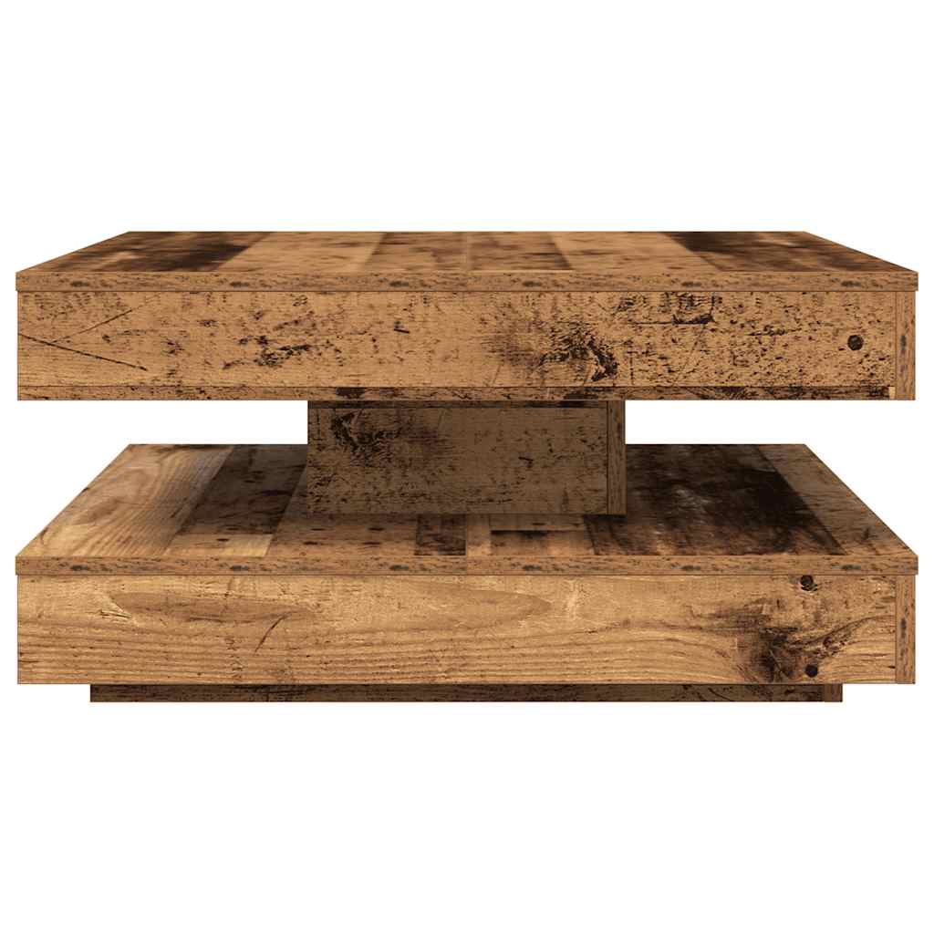 vidaXL Salontafel 360 graden draaibaar 70x70x34,5 cm zwart - Aashly