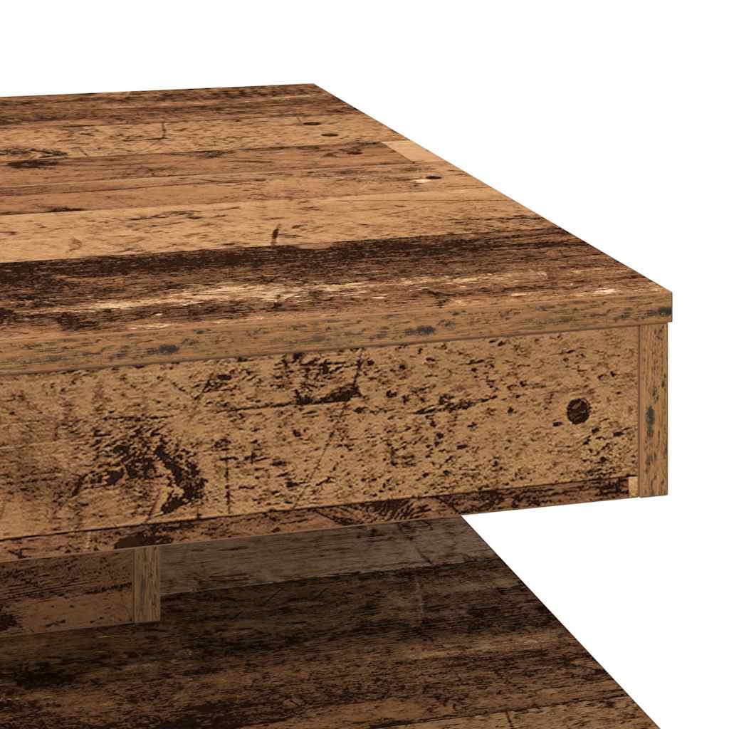 vidaXL Salontafel 360 graden draaibaar 70x70x34,5 cm zwart - Aashly
