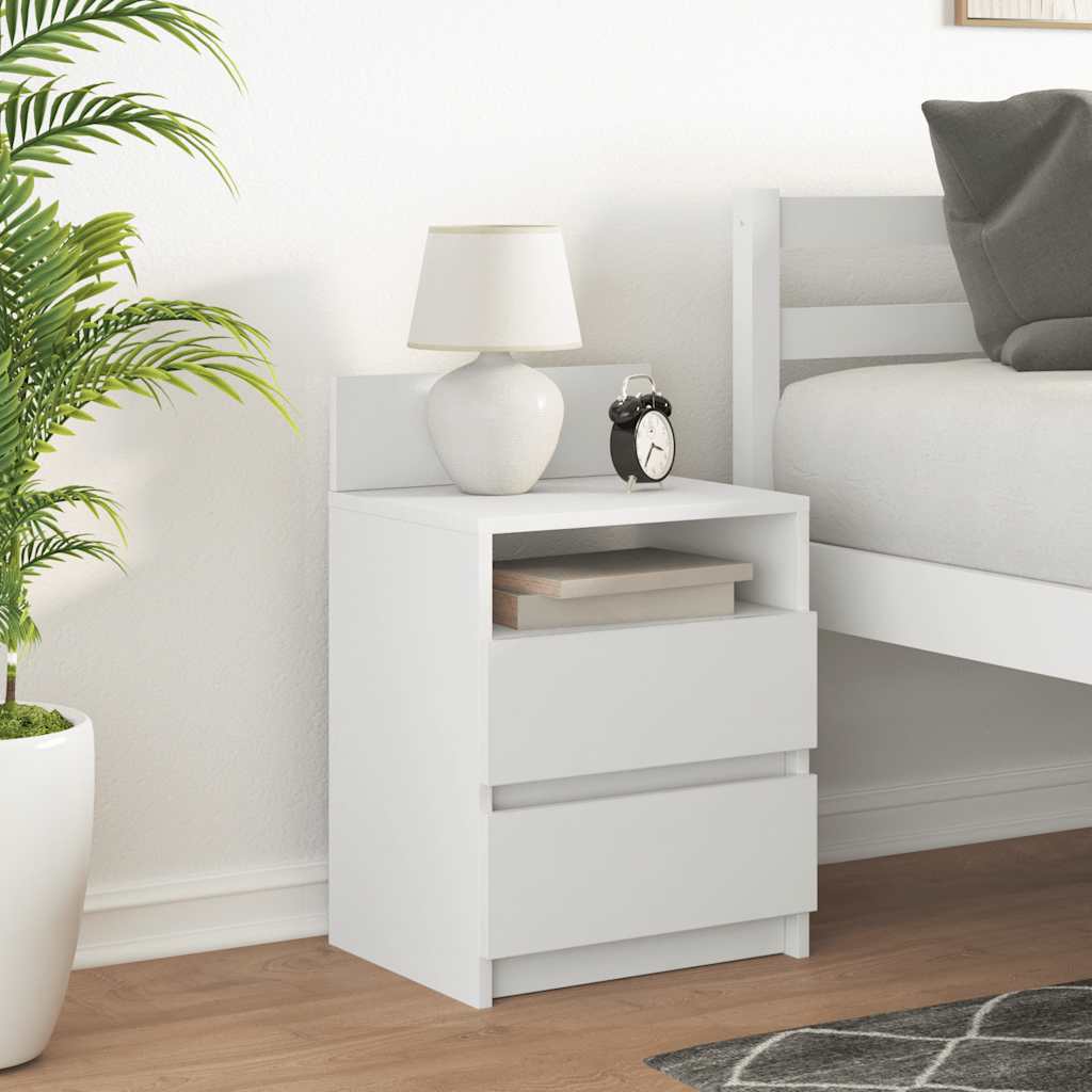 vidaXL Nachtkastje met 2 lades 40x33x60 cm grijs sonoma eikenkleurig - Aashly