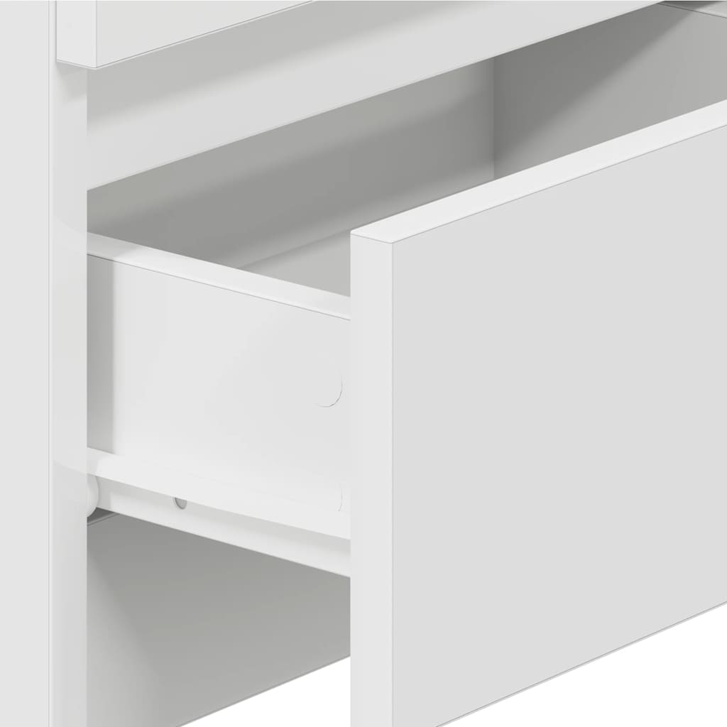 vidaXL Nachtkastje met 2 lades 40x33x60 cm grijs sonoma eikenkleurig - Aashly