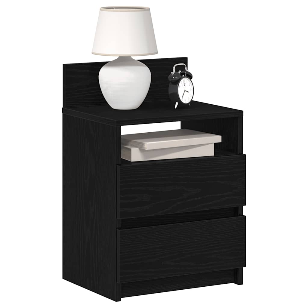 vidaXL Nachtkastje met 2 lades 40x33x60 cm grijs sonoma eikenkleurig - Aashly