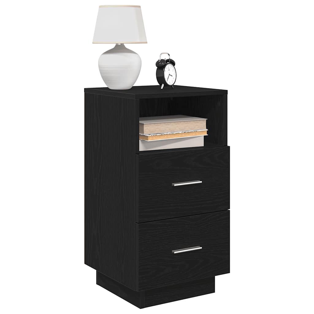 vidaXL Nachtkastjes 2 st met 2 lades 36x36x68 cm bruin eikenkleurig - Aashly