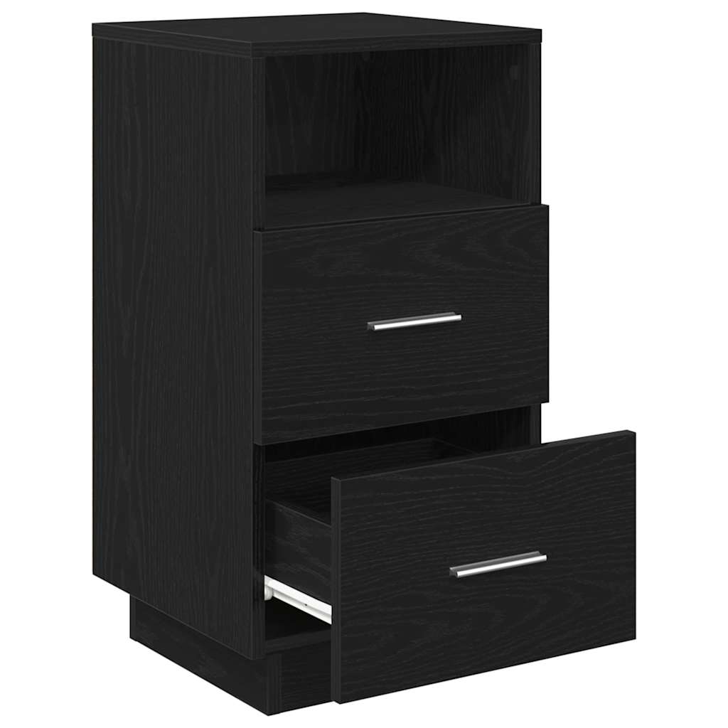vidaXL Nachtkastjes 2 st met 2 lades 36x36x68 cm bruin eikenkleurig - Aashly