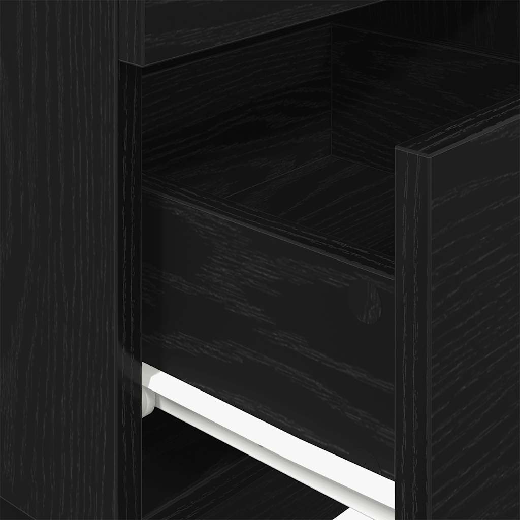vidaXL Nachtkastjes 2 st met 2 lades 36x36x68 cm bruin eikenkleurig - Aashly