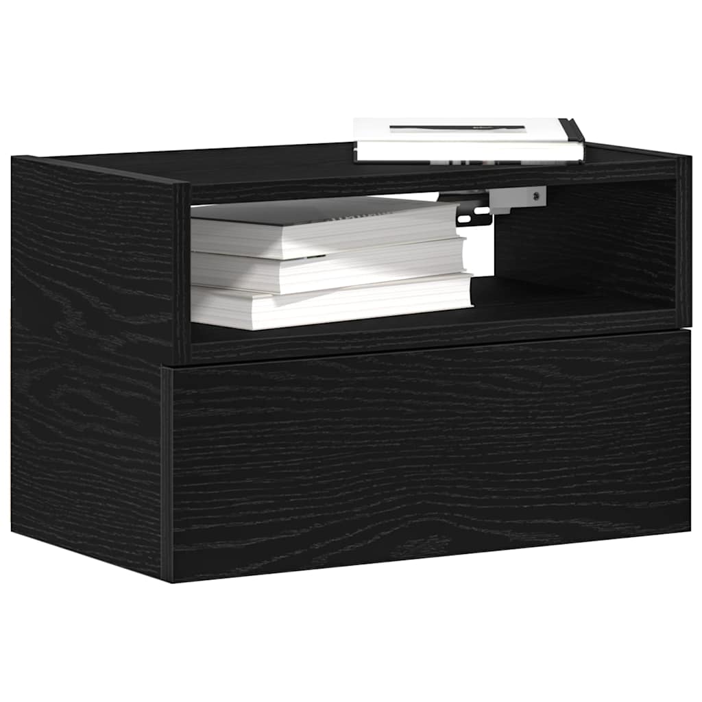 vidaXL Nachtkastjes 2 st wandgemonteerd 45x26x28,5cm sonoma eikenkleur - Aashly
